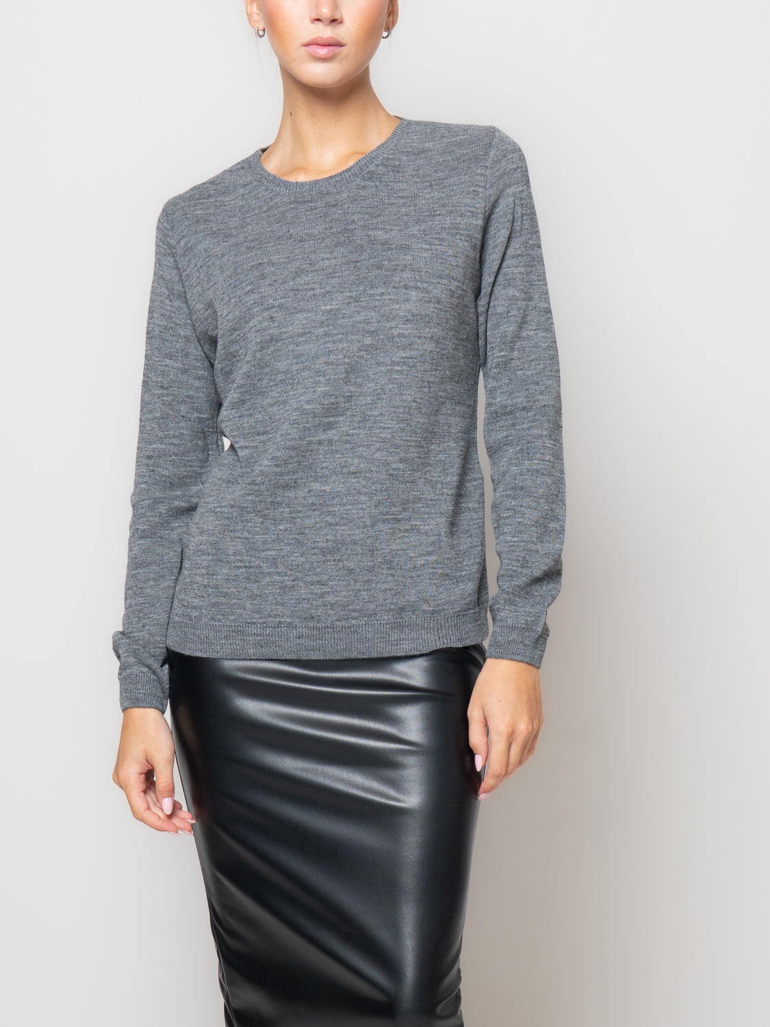 Maglia paricollo in misto lana