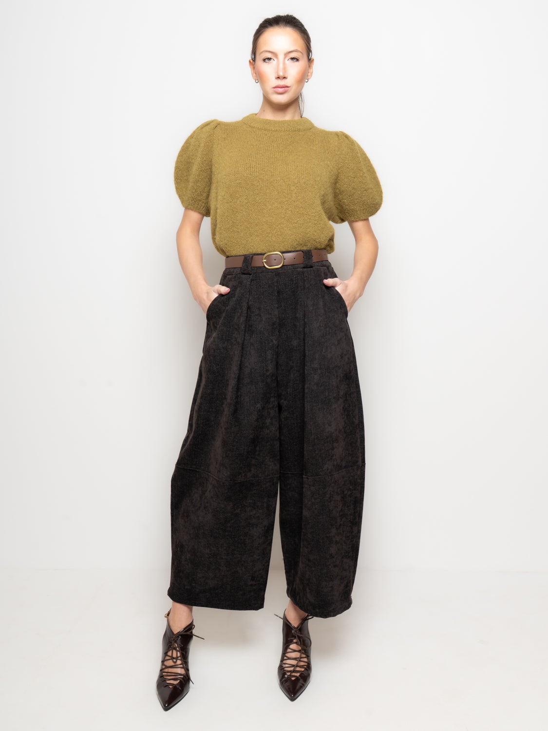 Pantalone ampio in ciniglia
