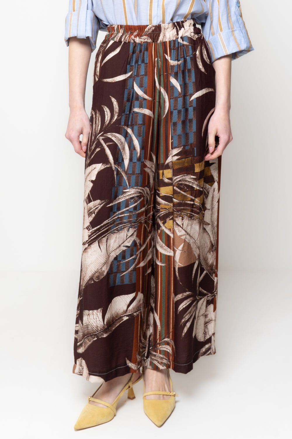 Pantaloni palazzo a fantasia