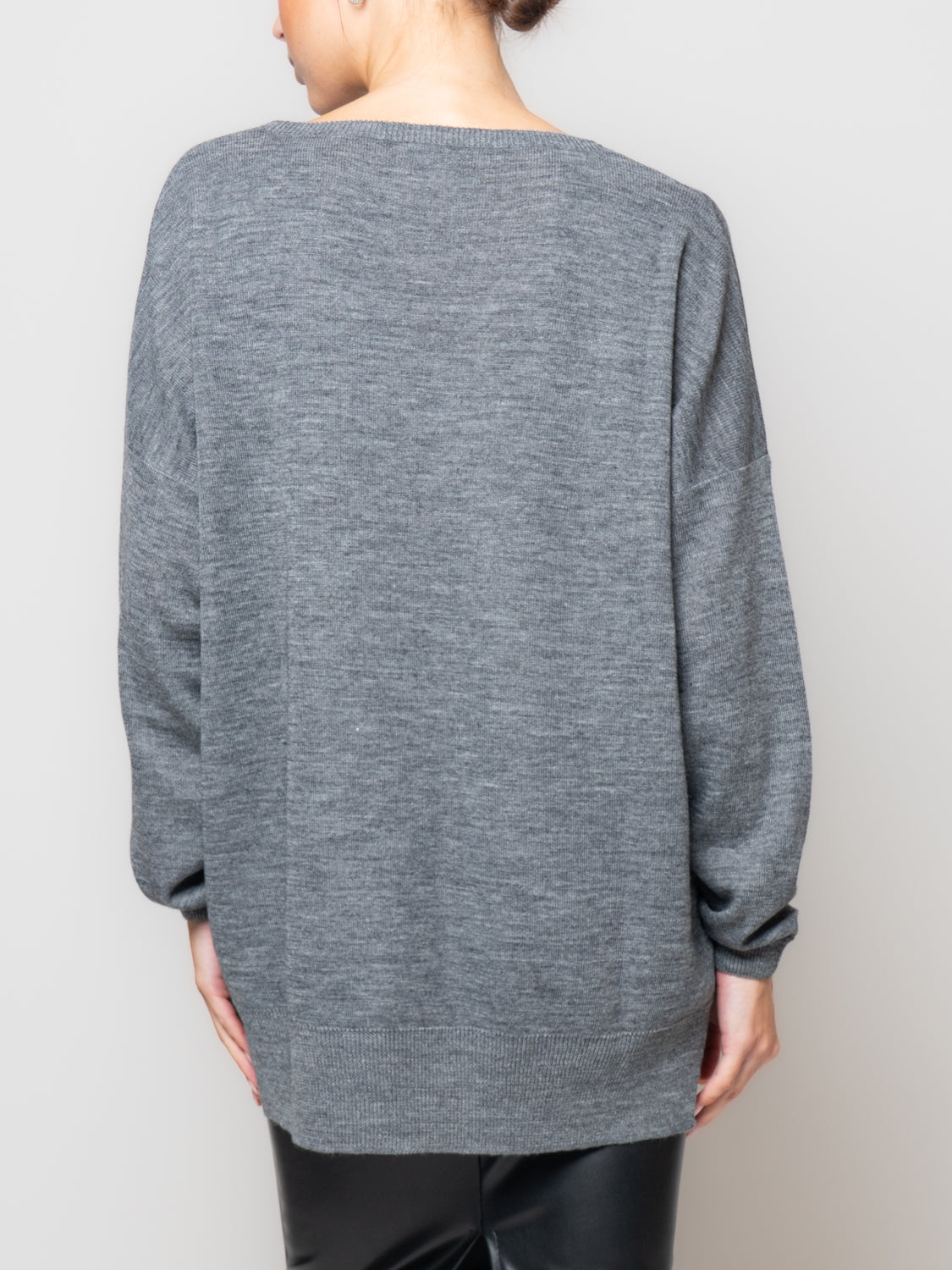 Maglia over misto lana