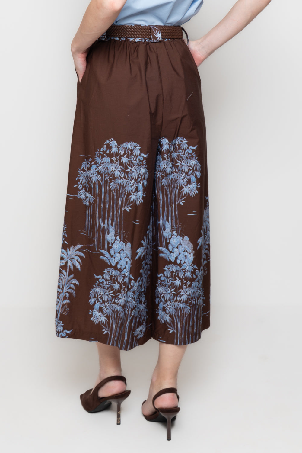 Gonna Pantalone con Stampa Tropicale