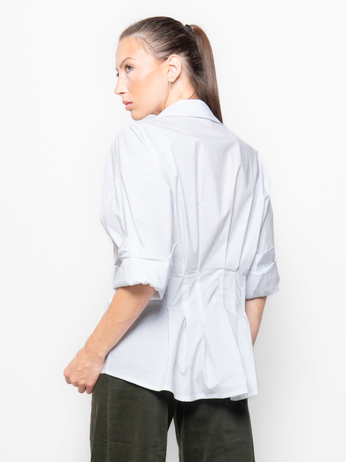 Camicia con vita arricciata