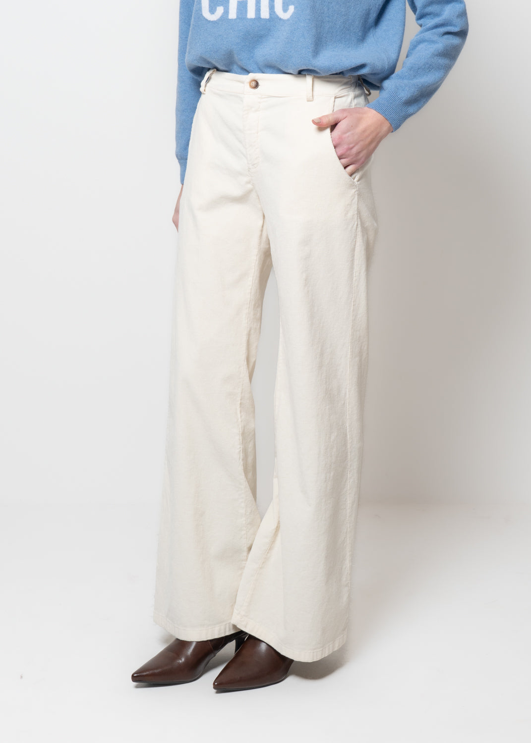 Pantaloni a palazzo in velluto