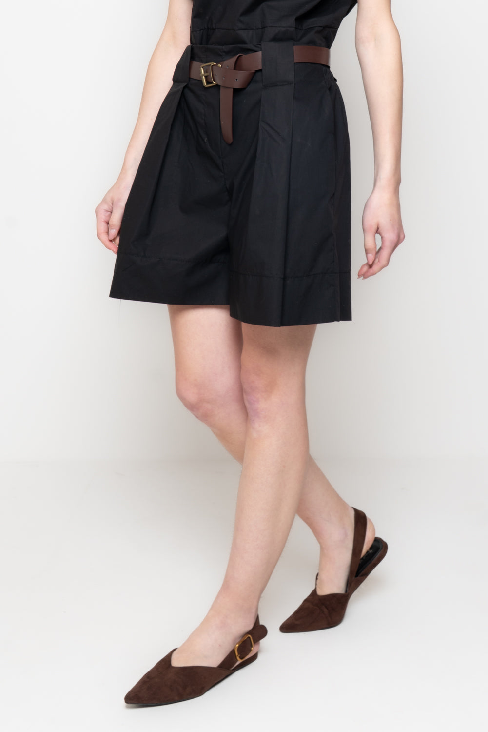 Shorts Svasati con Cintura Coordinata