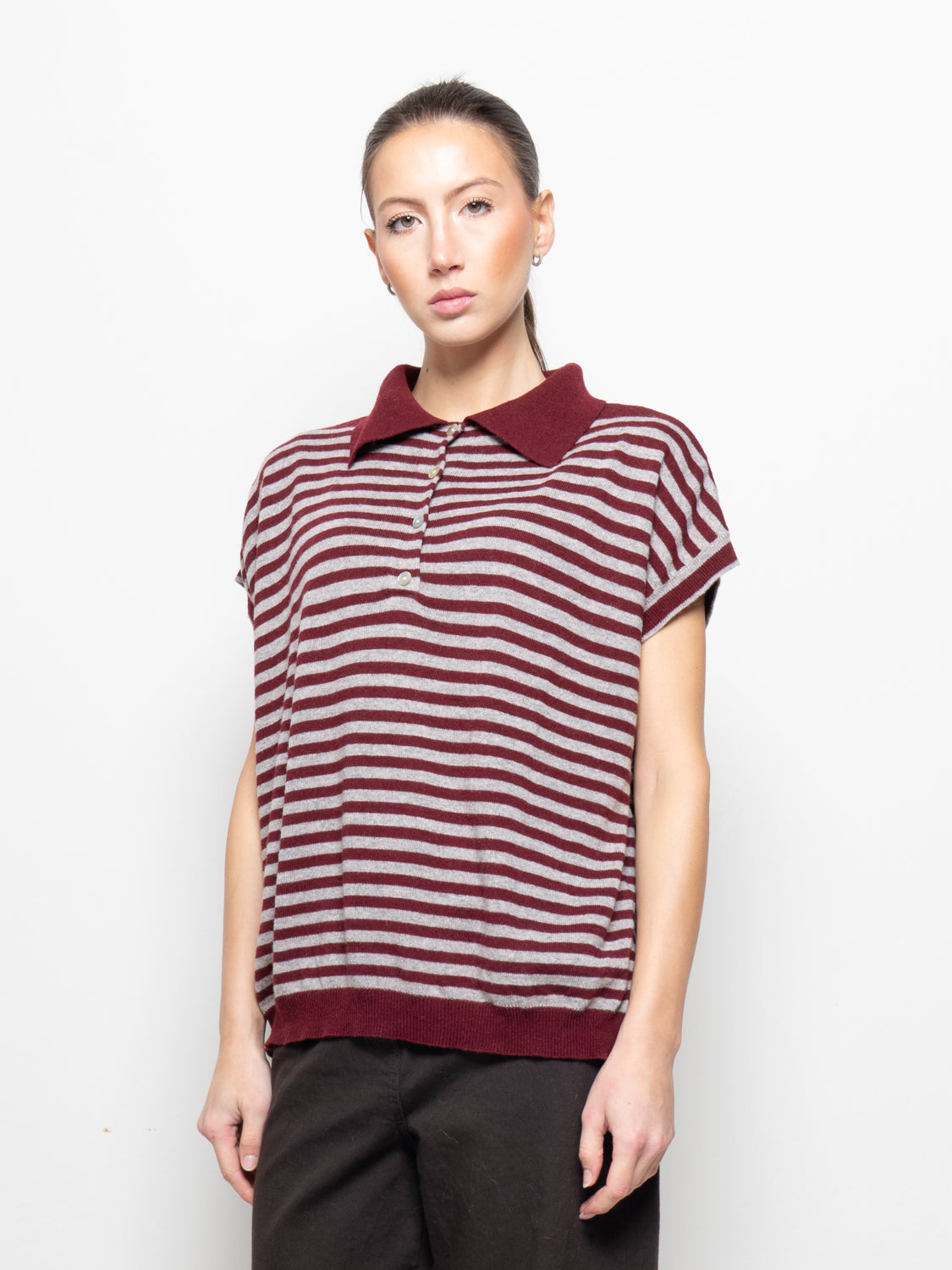 Polo in maglia a righe