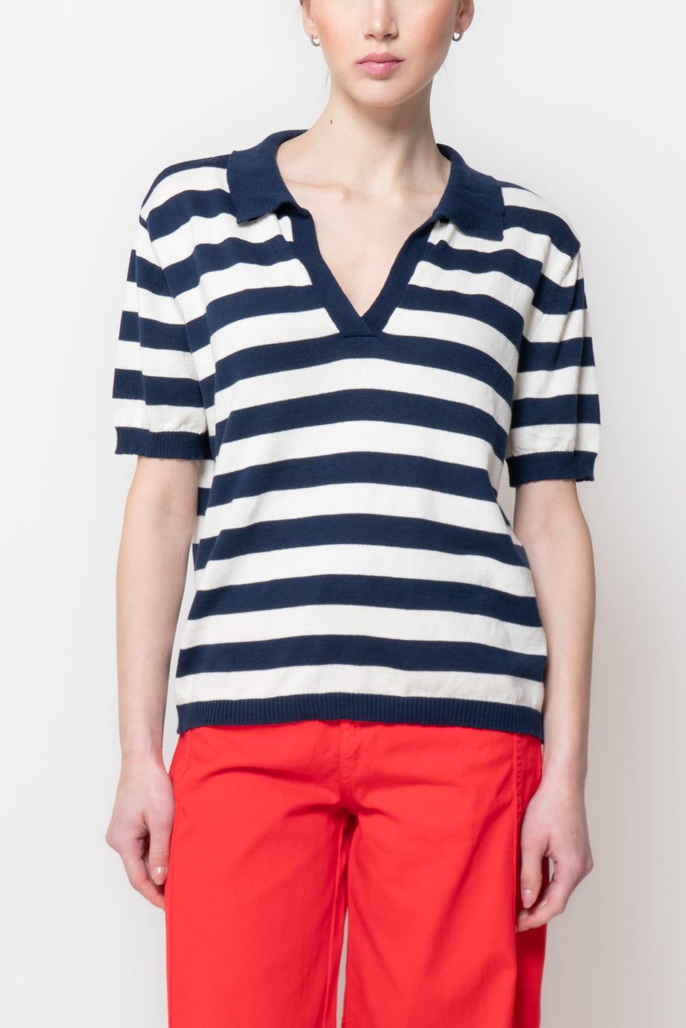Polo in Maglia a Righe