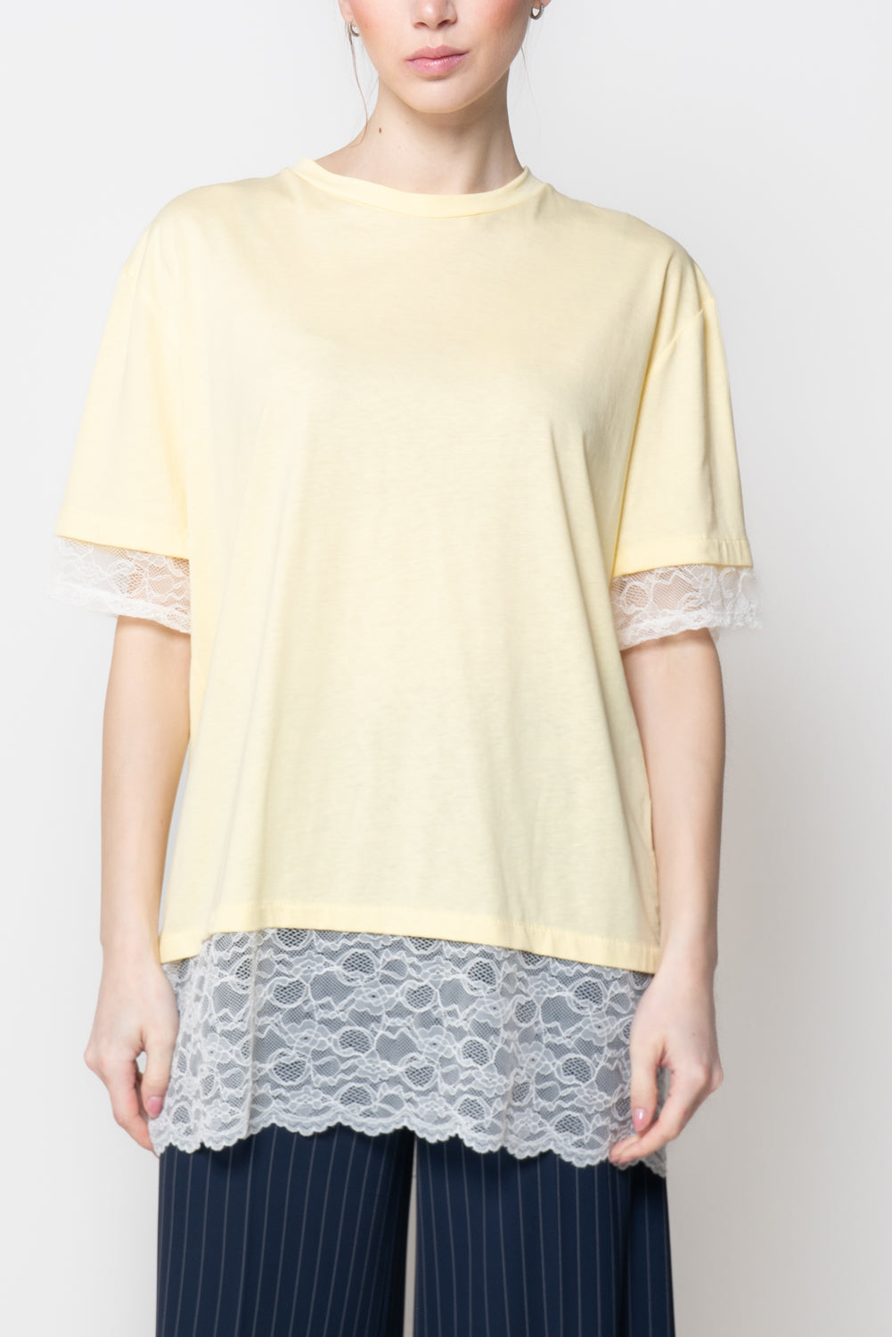 T- Shirt con Pizzo