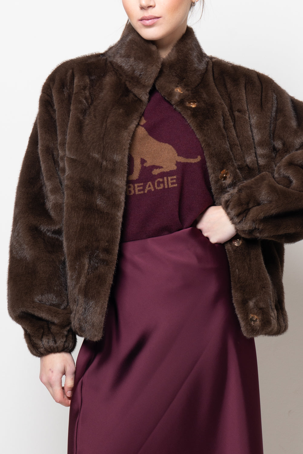 Bomber in ecopelliccia