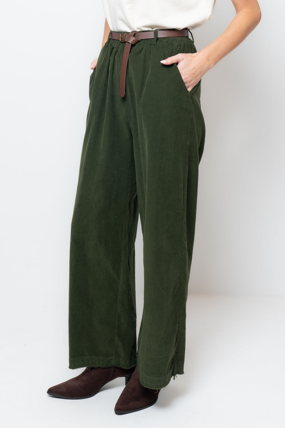 Pantalone palazzo in velluto