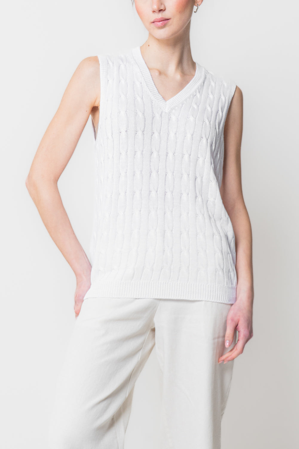 Gilet in Maglia a Trecce