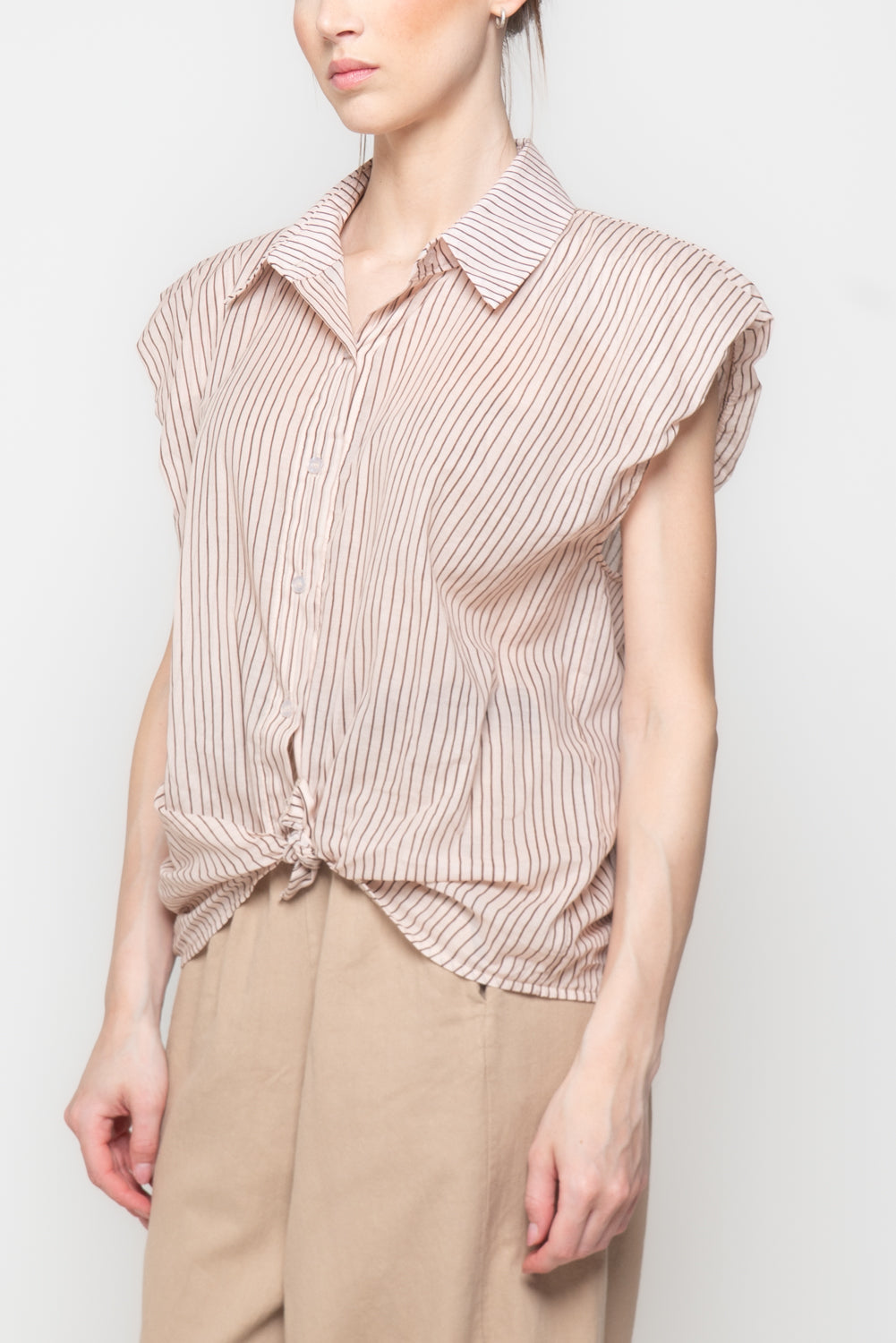 Camicia Smanicata a Righe