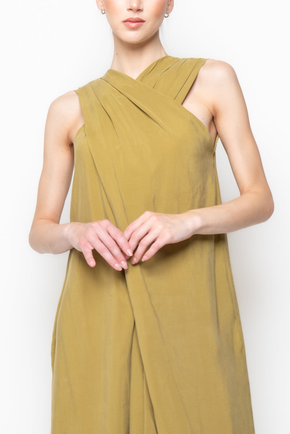 Tuta Intera Incrociata con Pantalone Wide Leg