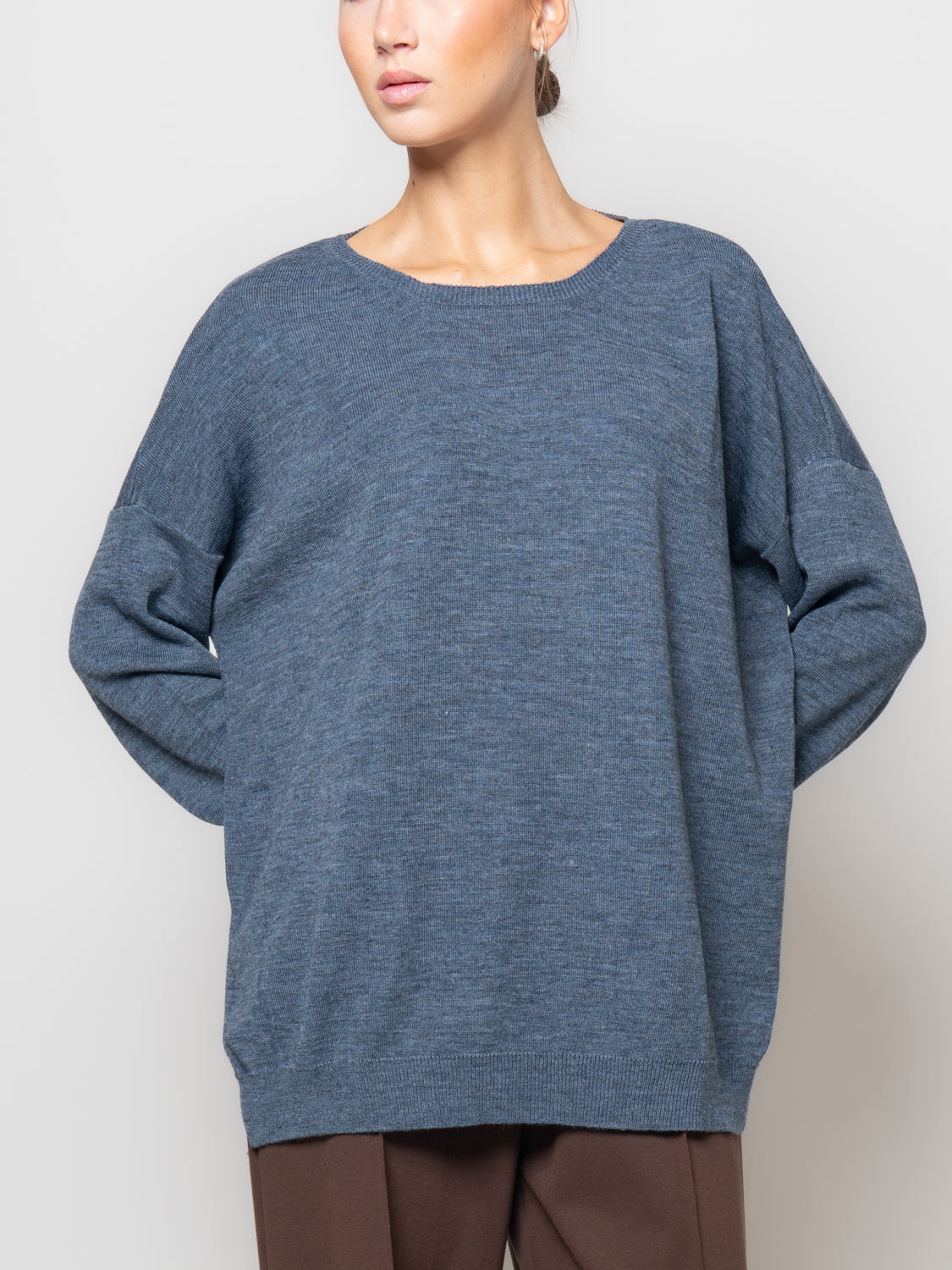 Maglia over misto lana