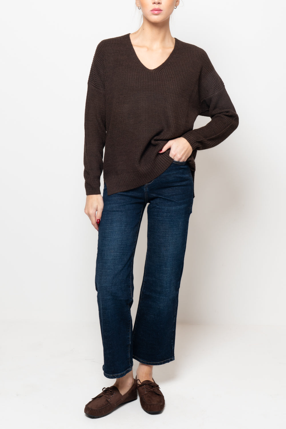 Maglia inglese scollo a V