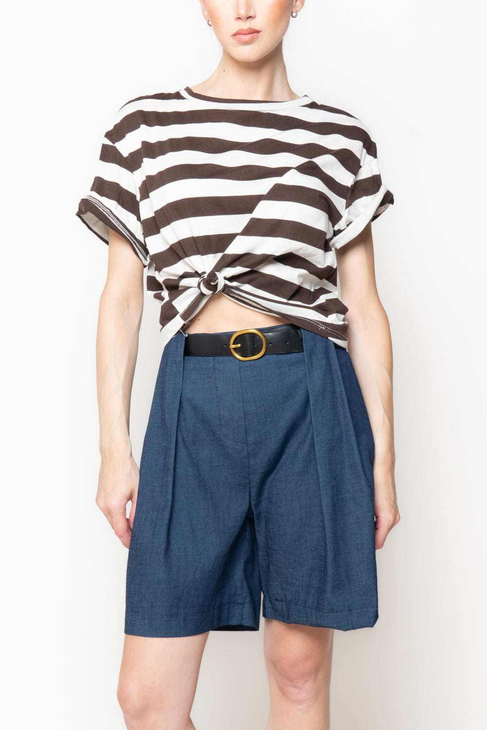 T-shirt a Righe bicolore
