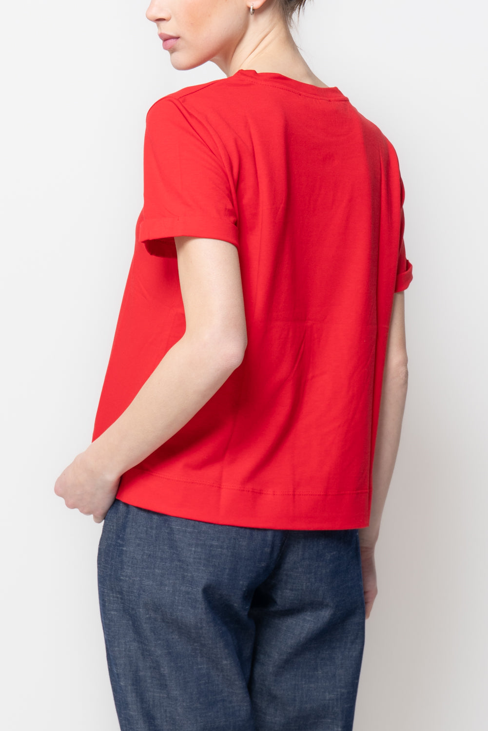 T-shirt con risvolto sulla manica