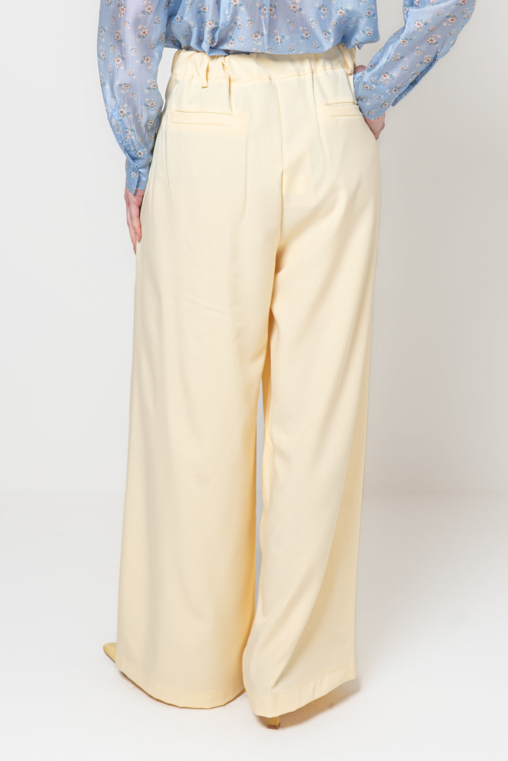 Pantaloni palazzo con pinces