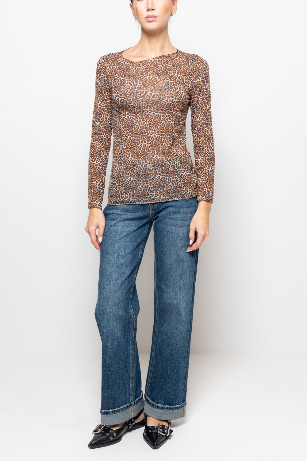 T shirt in misto cashmire