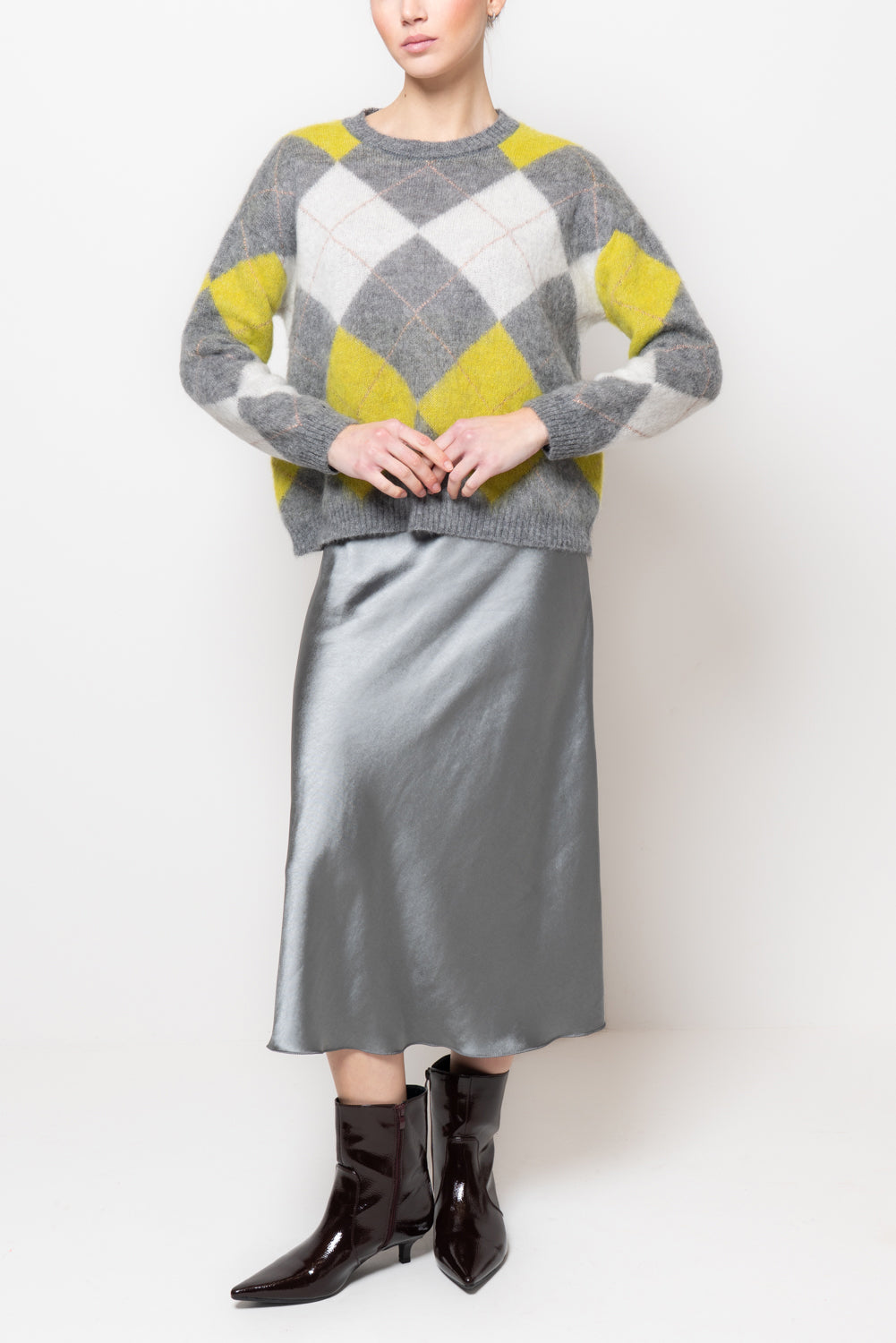 Maglia a rombi garzata