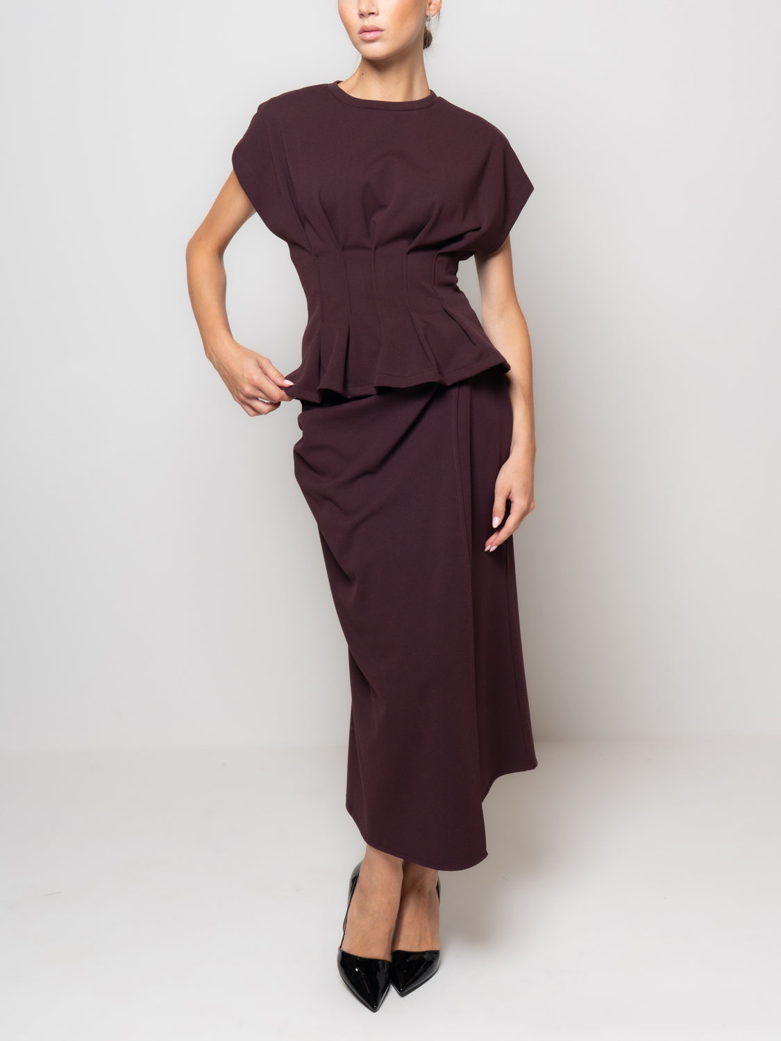 Blusa rappresa in vita