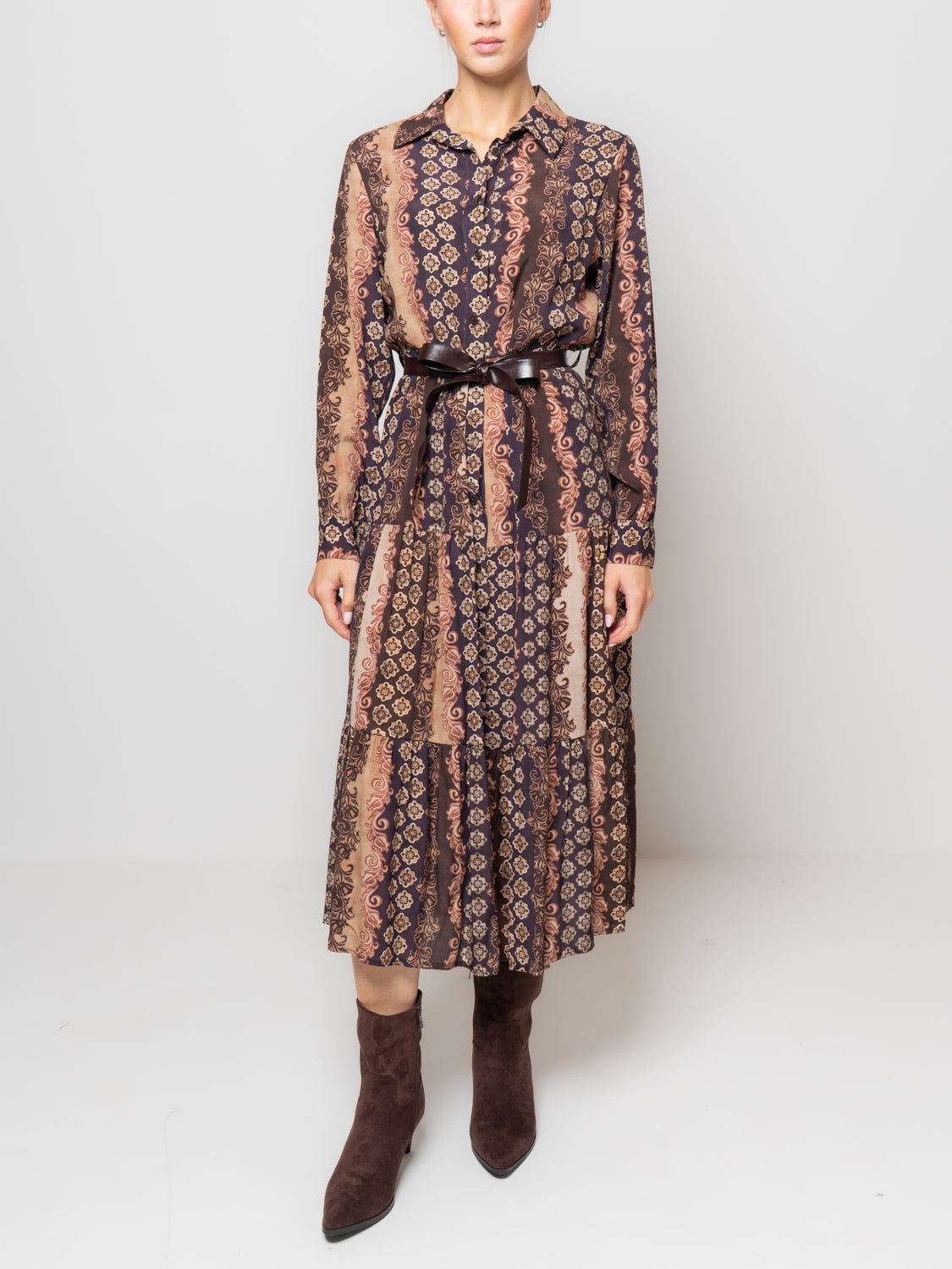 Chemisier in fantasia prugna