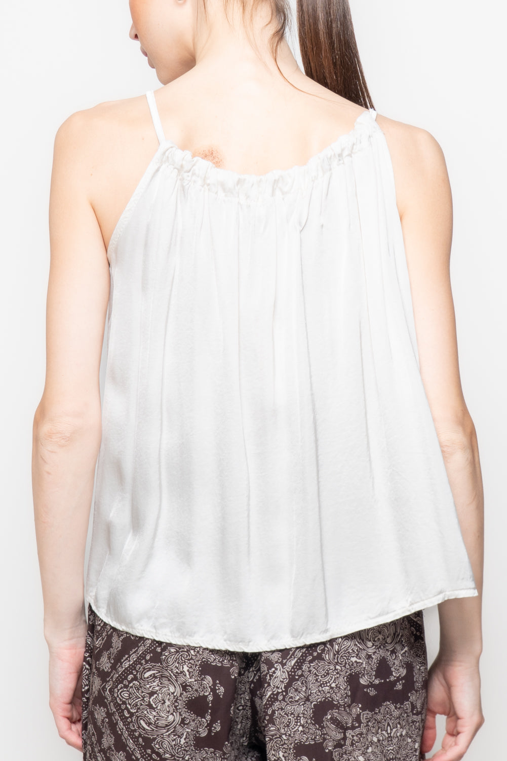 Top Smanicato con Scollo Americano Regolabile