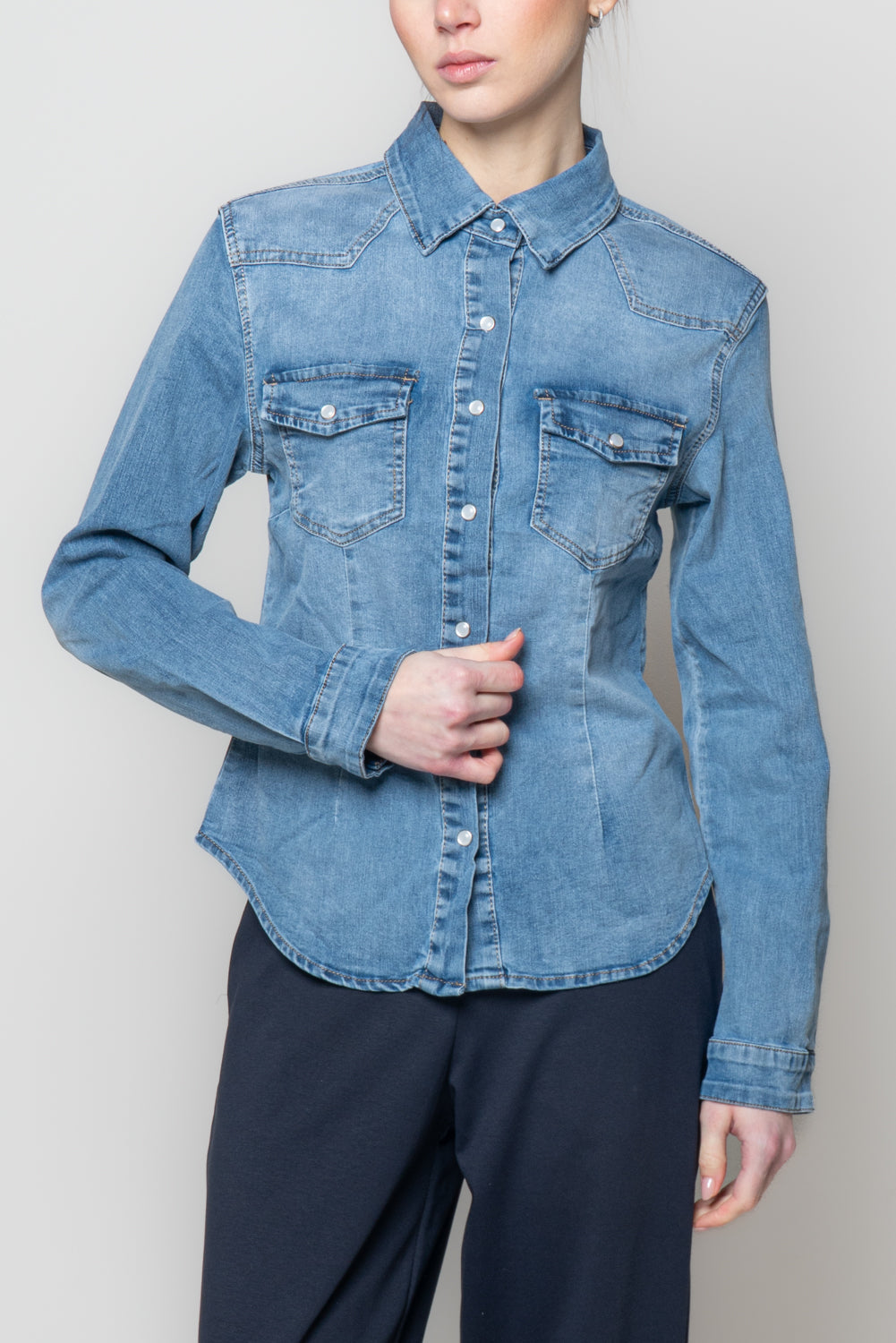 Camiicia di jeans Western