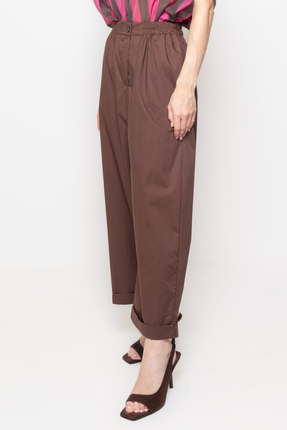 Pantaloni larghi in cotone