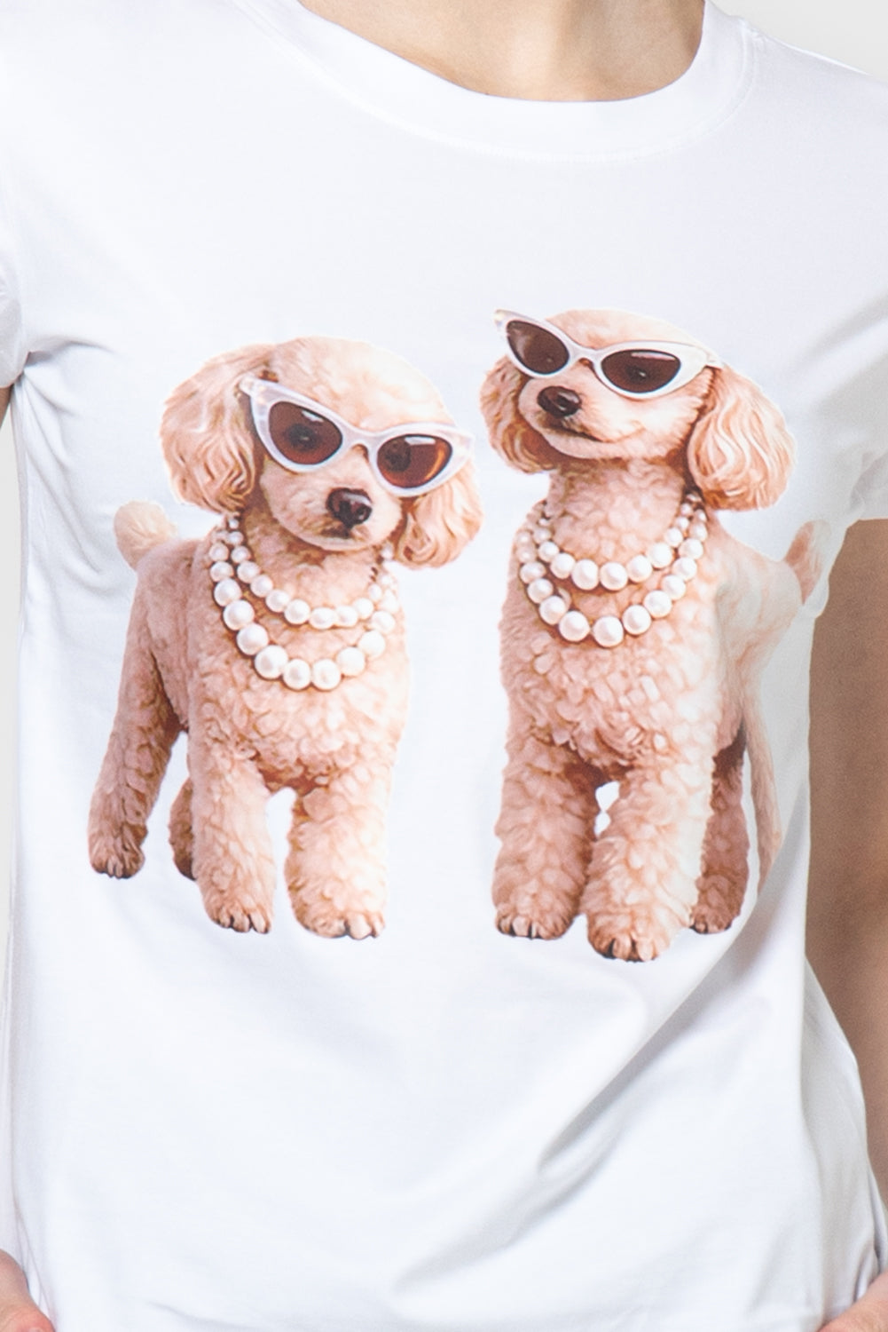 T shirt con barboncini