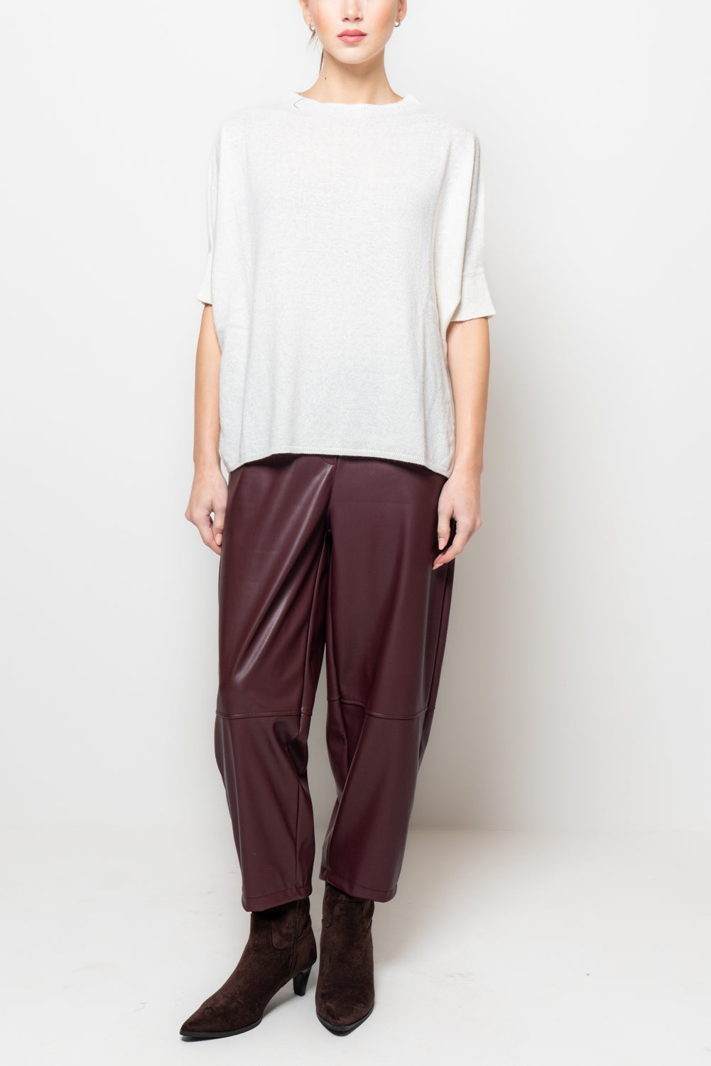 Maglia misto cashmere  manica corta