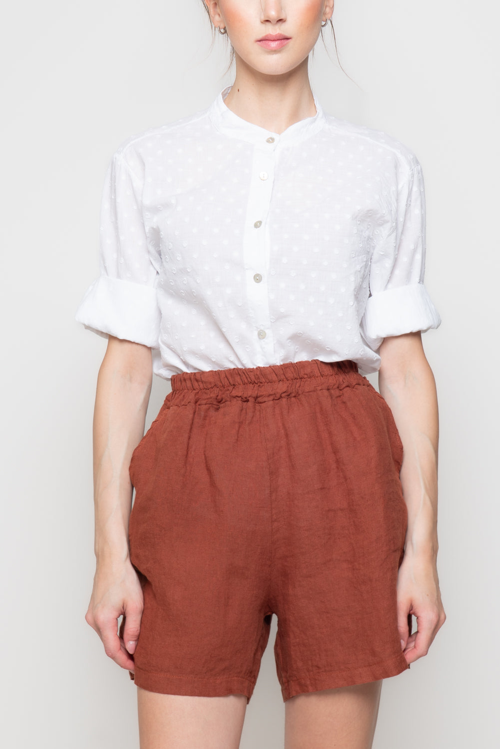 Shorts in 100% Lino