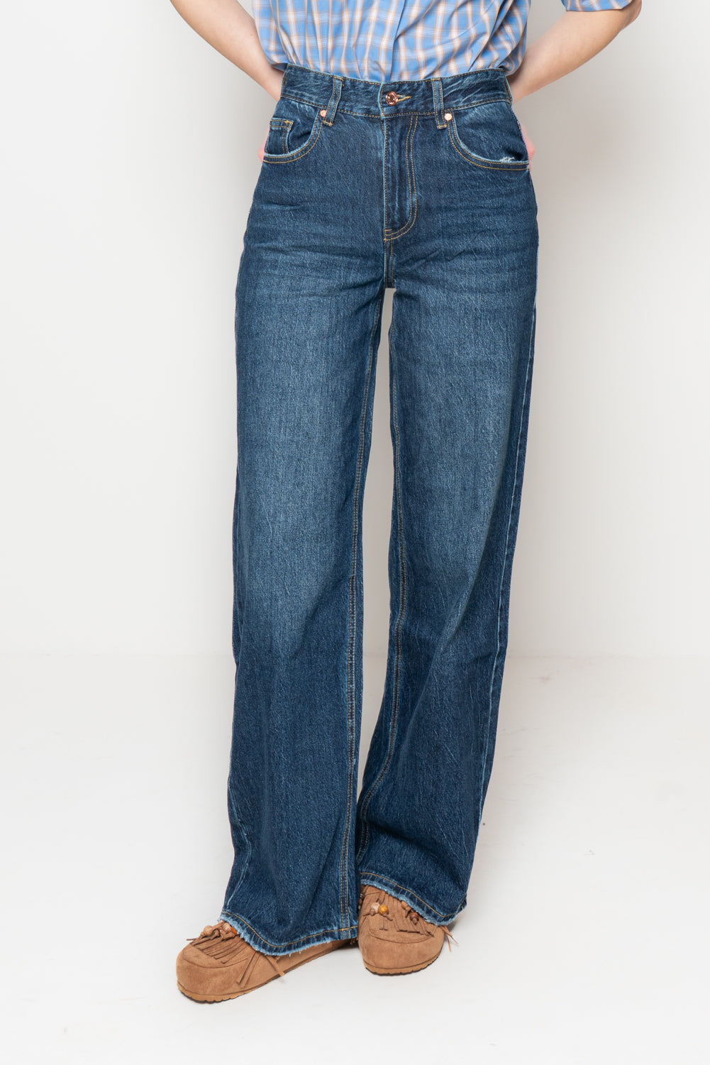 Jeans wide lavaggio scuro