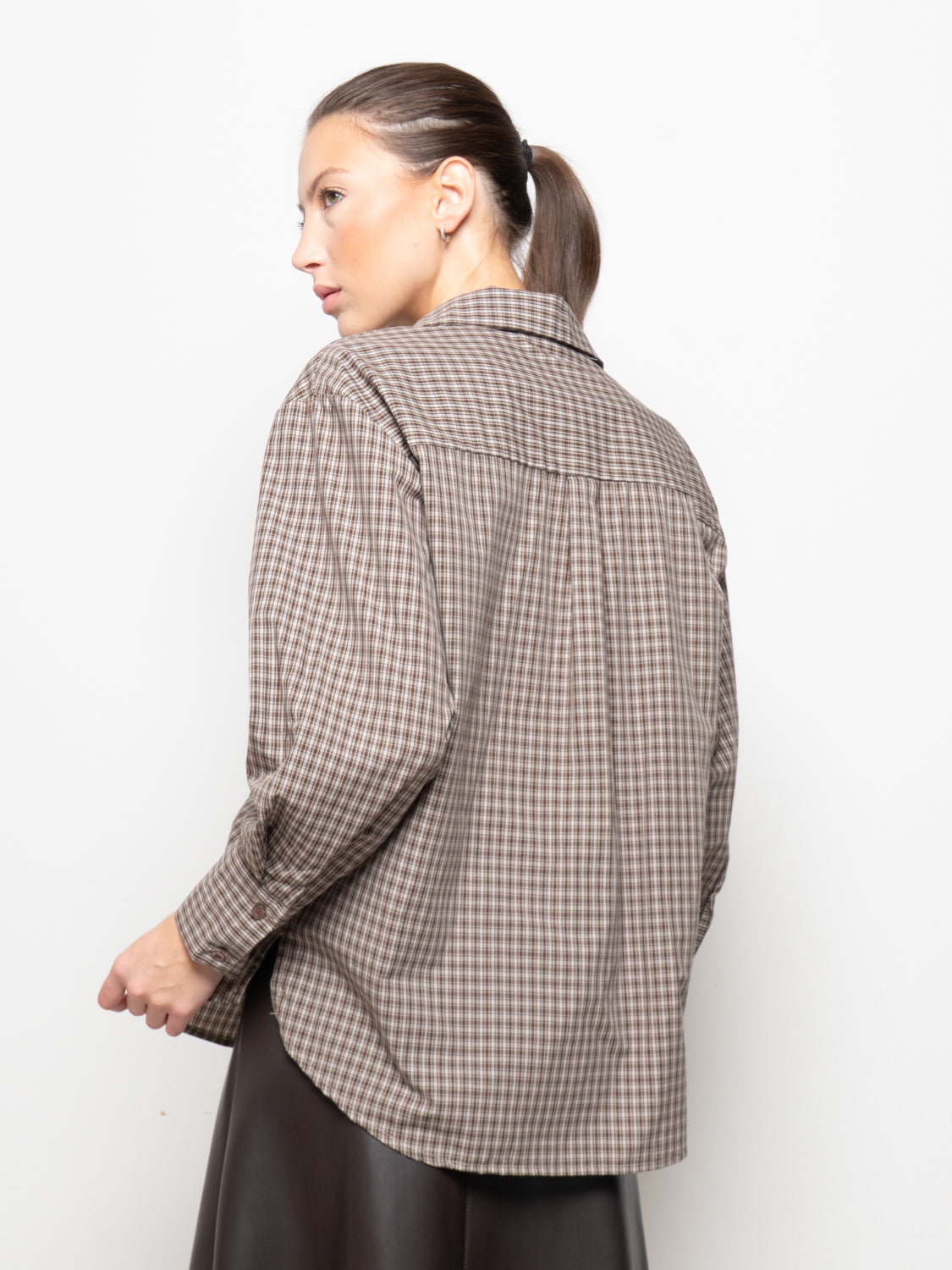 Camicia a quadri maniche corte