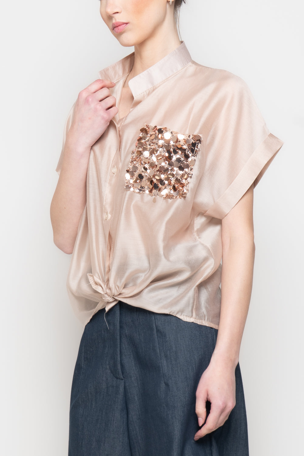 Camicia con Taschino di Paillettes