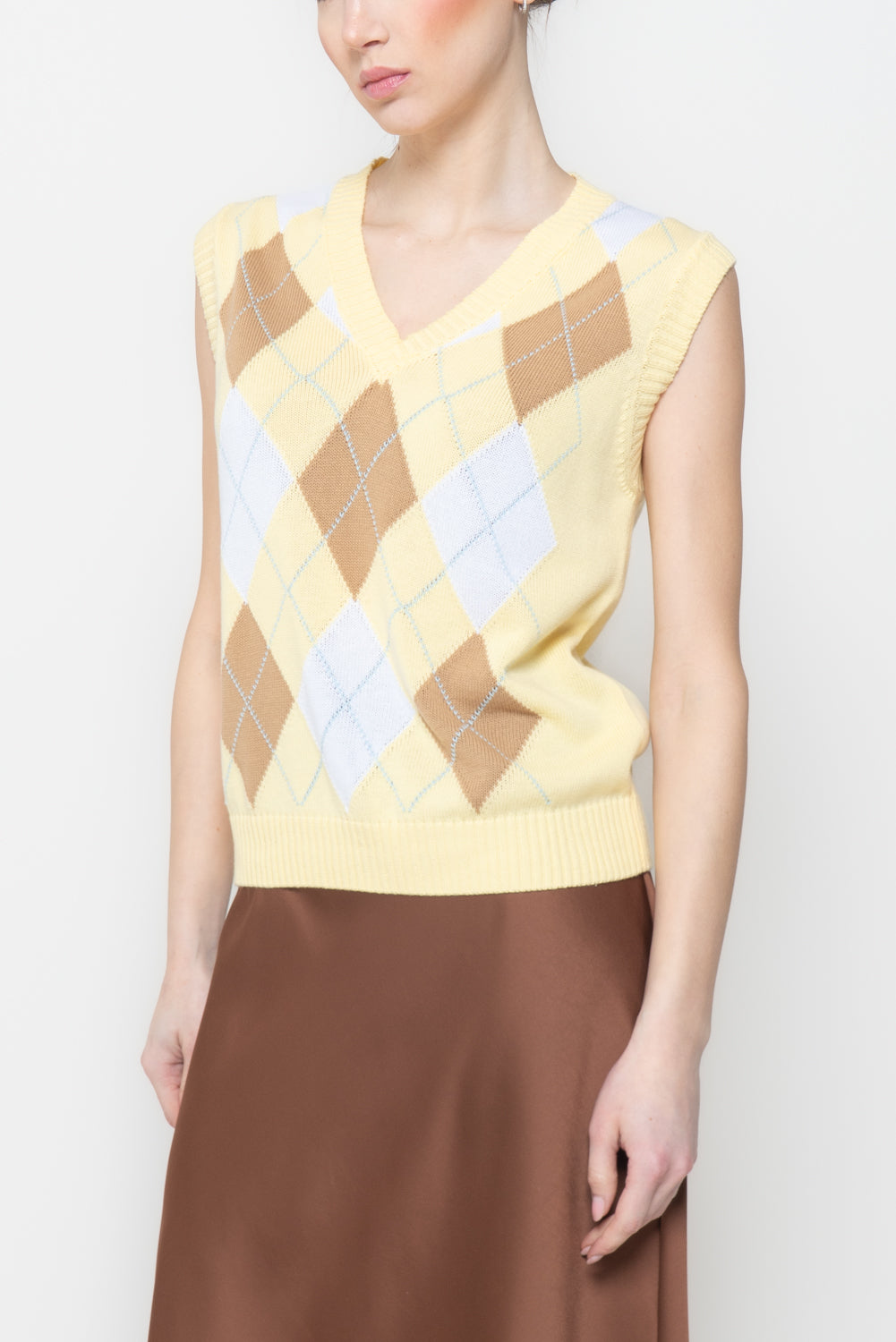 Gilet in Maglia a Rombi