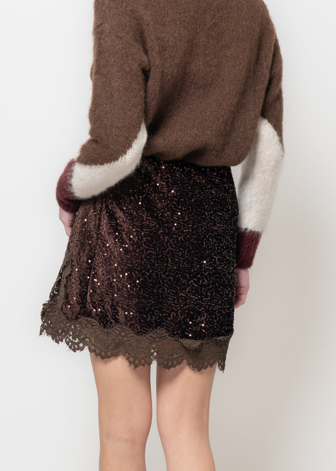 Gonna corta in paillettes