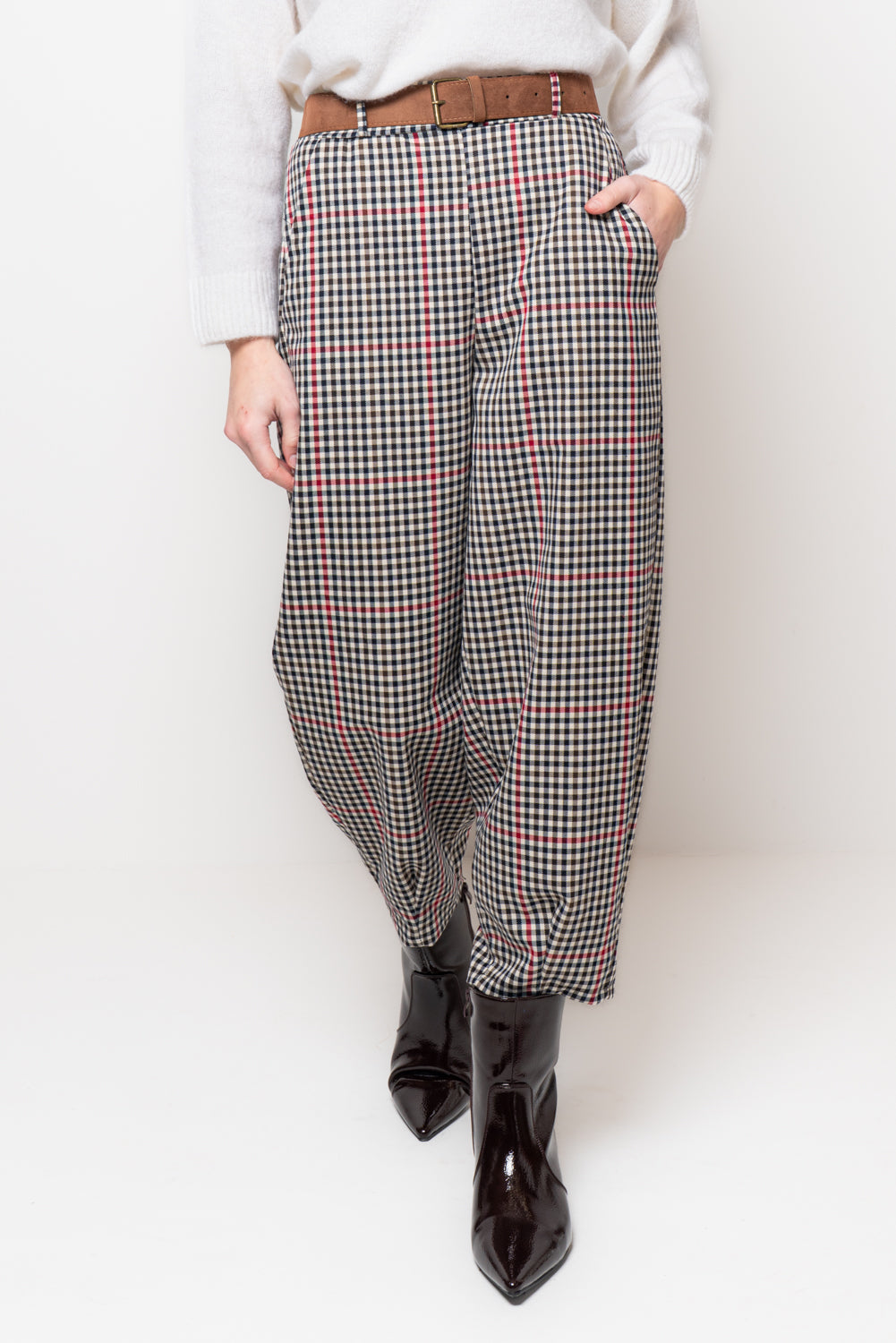 Pantalone baggy tartan