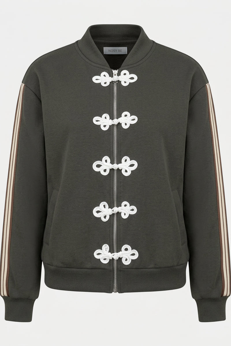 Felpa mandarin con alamari