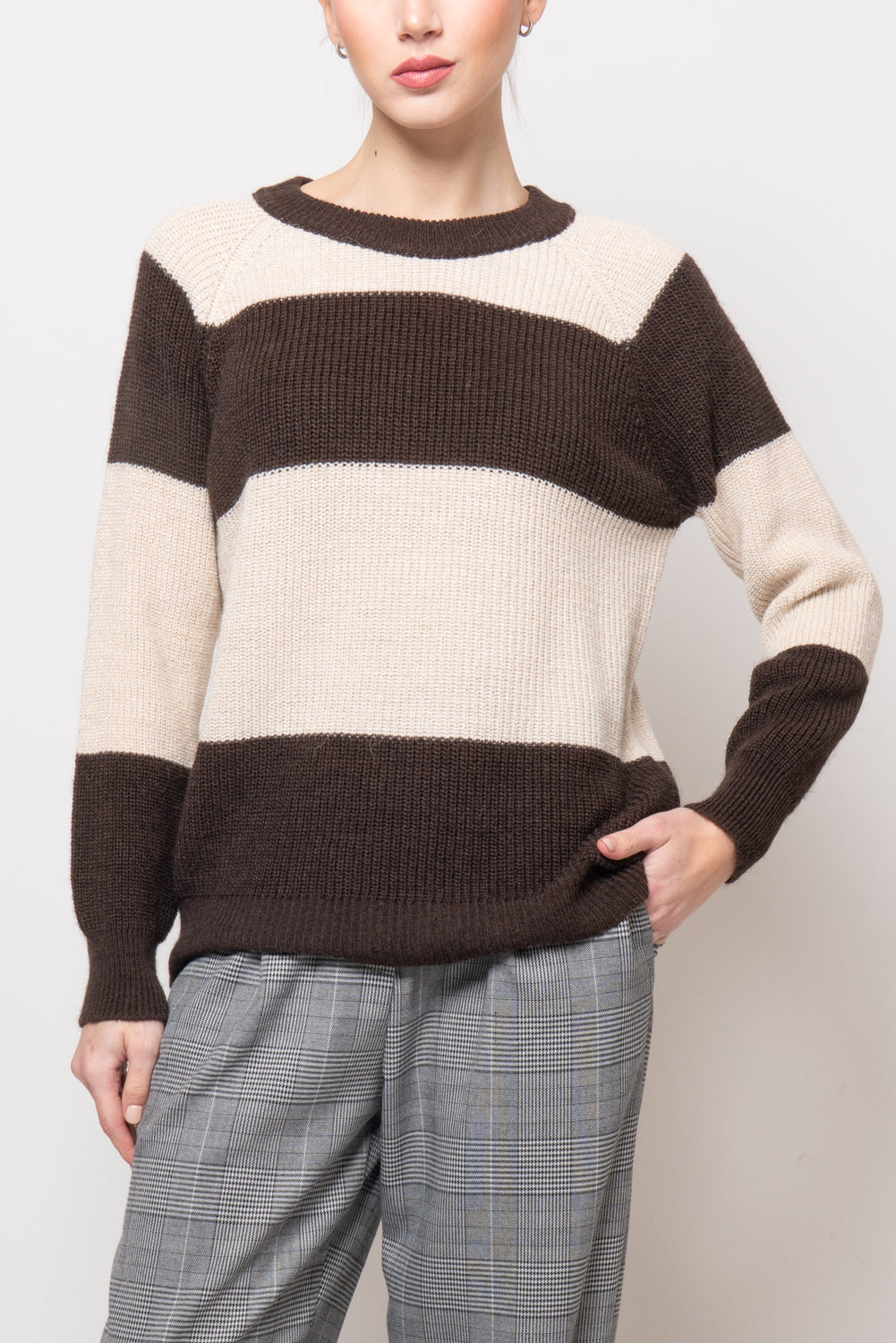 Maglia con maxi righe