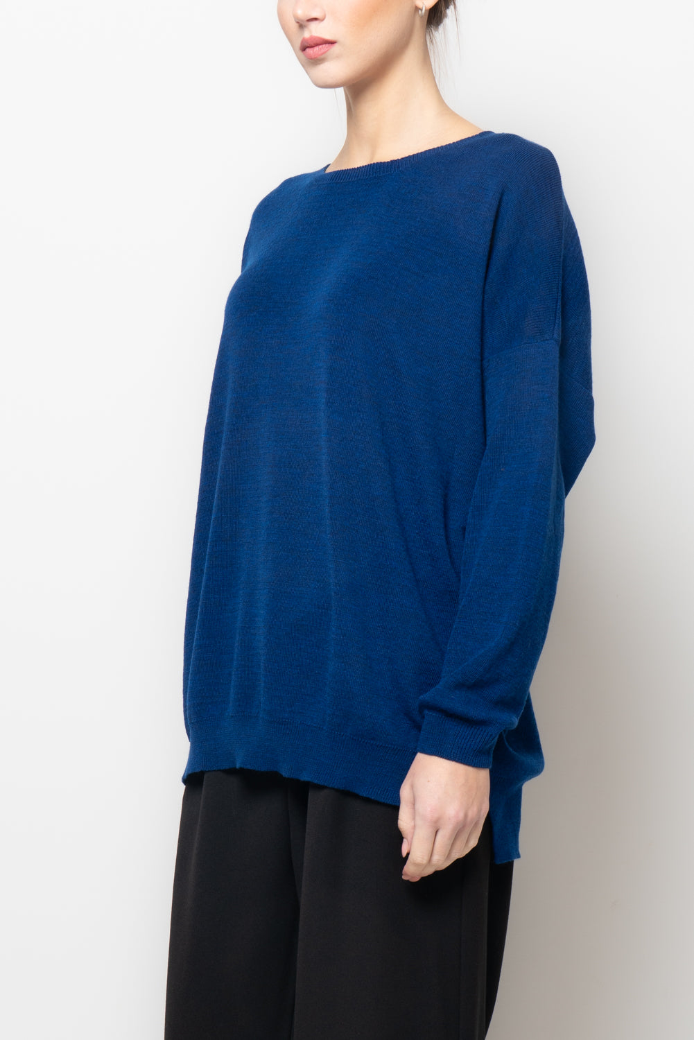 Maglia over misto lana