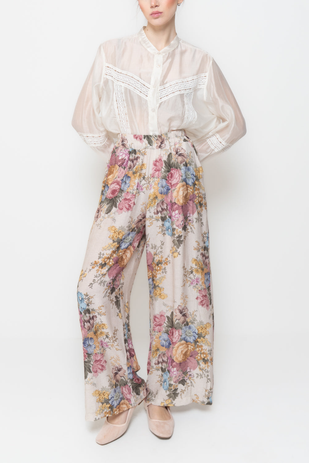 Pantalone a palazzo in fantasia