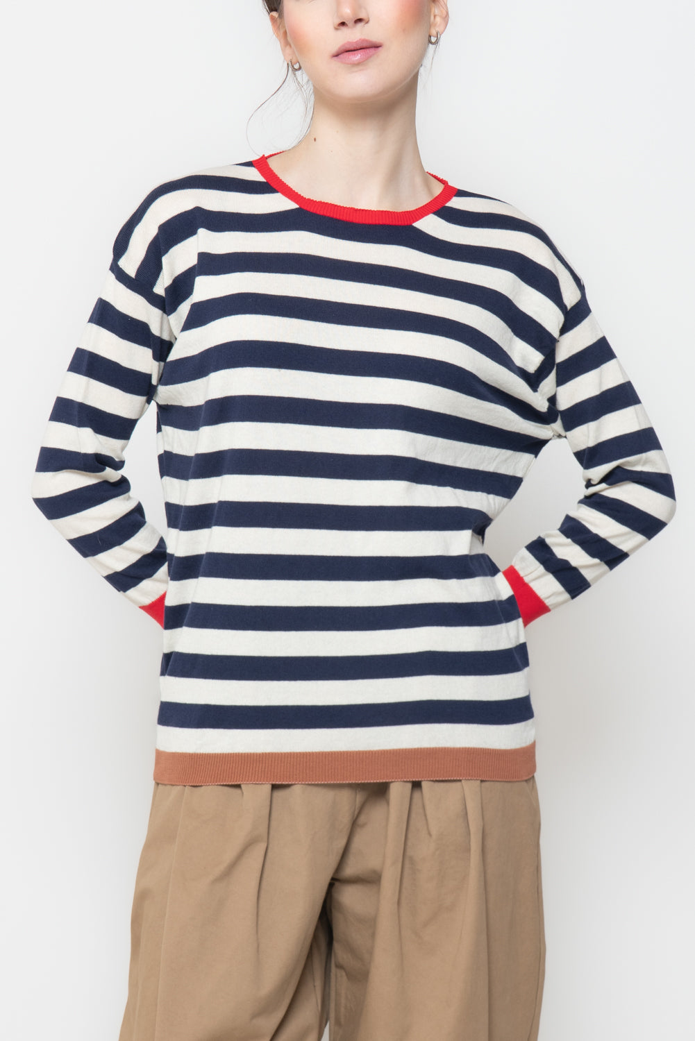 Maglia a Righe Bicolor