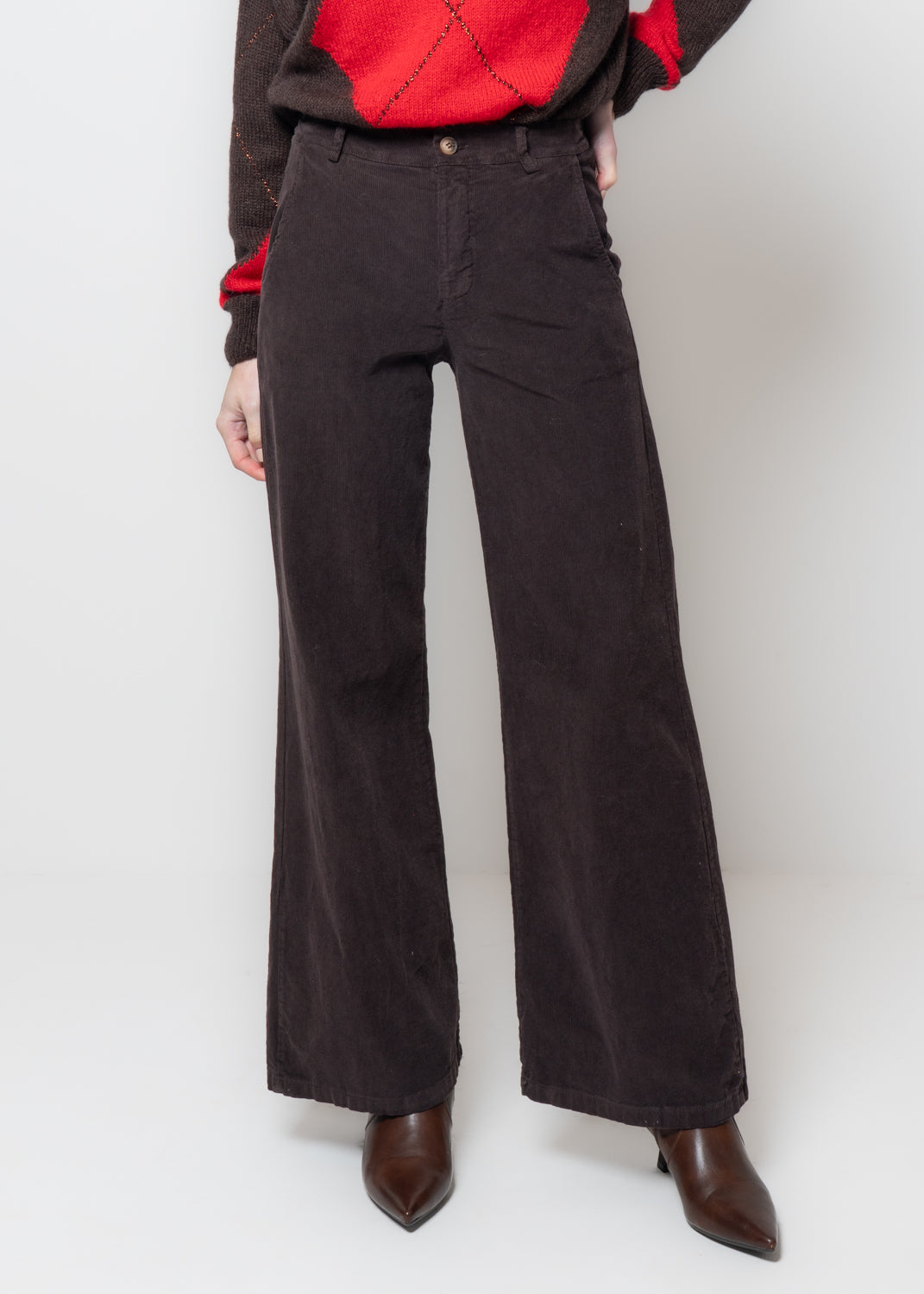 Pantaloni a palazzo in velluto