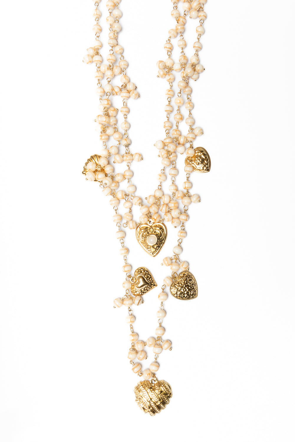 Collana multifili con cuori