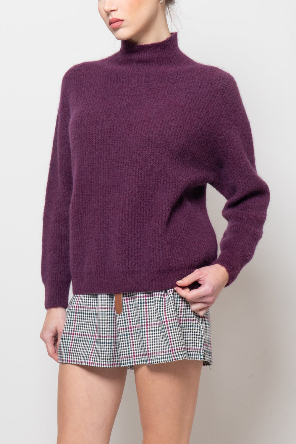 Maglia inglese con collo a cratere