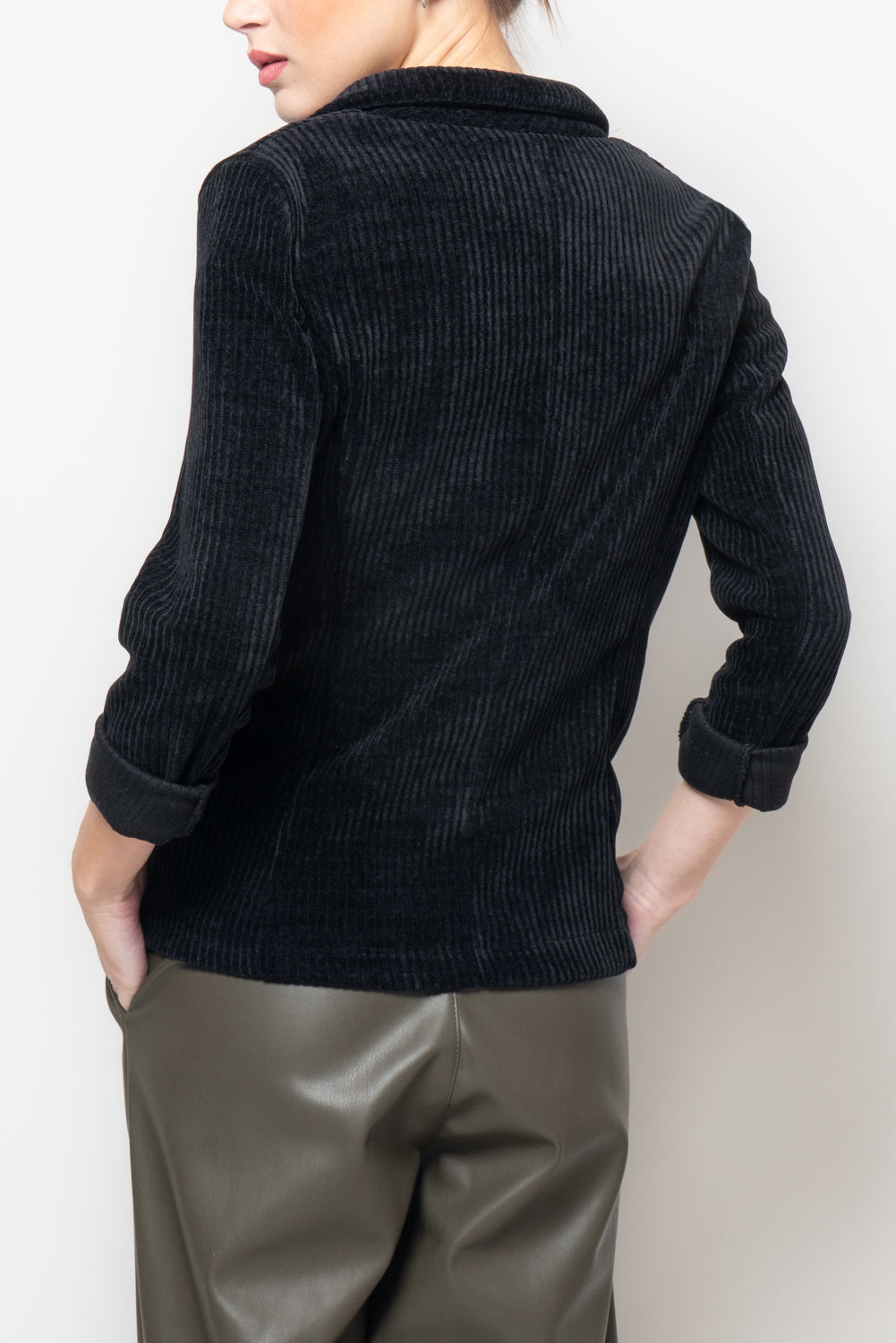 Giacca sfiancata in velluto