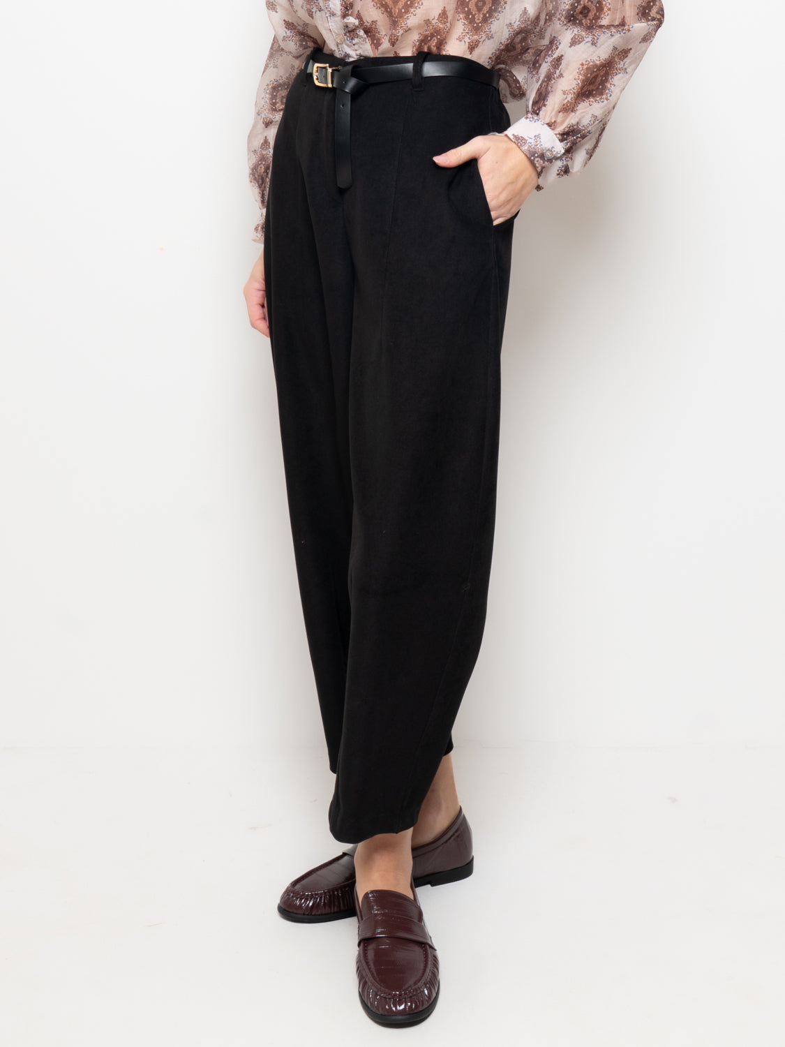 Pantalone affusolato in twill