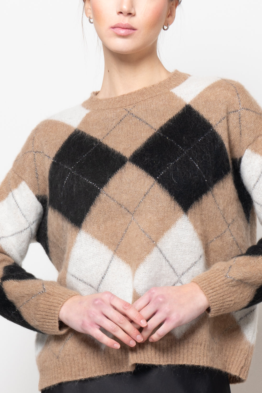 Maglia a rombi garzata