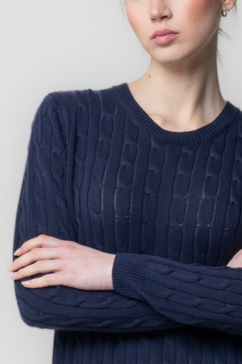 Maglia a Trecce in Cotone Leggero