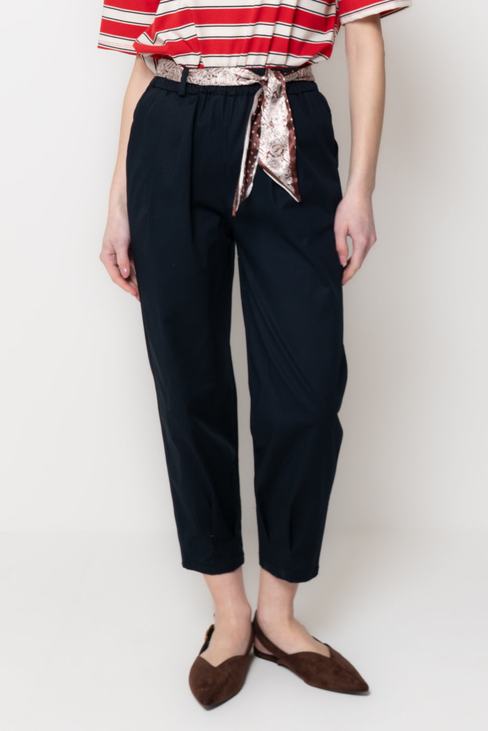 Pantaloni con Cintura Foulard